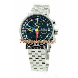 Alain Silberstein Klassik Krono Bauhaus 2 Steel Strap Montre