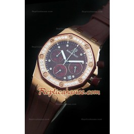 Audemars Piguet Royal Oak Offshore Femme Alinghi Maroon Montre - 38 mm