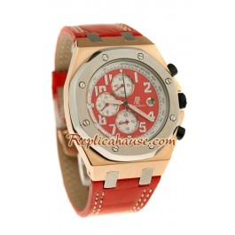 Audemars Piguet Royal Oak Offshore Suisse Quartz Montre in Red Dial