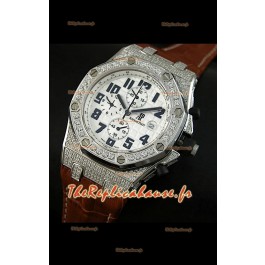 Audemars Piguet Royal Oak Offshore Montre Quartz avec Lunette de Diamants