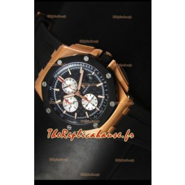 Réplique de montre Royal Oak Offshore avec chronographe 44mm Ultimate Audemars Piguet en titane - Mouvement 3126