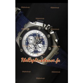 Réplique de montre Royal Oak Offshore Rubens Barrichello Audemars Piguet bleue - Réplique de montre miroir 1:1