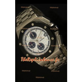 Montres Royal Oak Offshore Audemars Piguet avec cadran blanc - Boîtier en acier