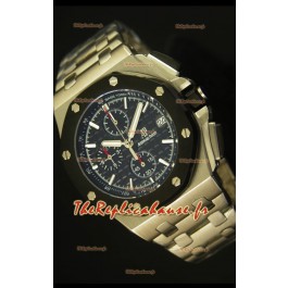 Montres Royal Oak Offshore Audemars Piguet avec cadran noir - Boîtier en acier