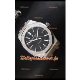 Réplique de montre Royal Oak 41mm avec bracelet en cuir Audemars Piguet - Ultimate 1:1 Mouvement 3120
