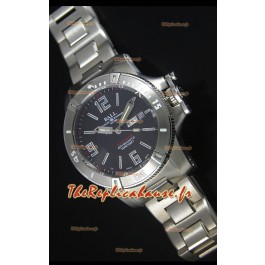 Réplique de montre automatique Ball Hydrocarbone Spacemaster sur cadran noir avec date du jour - mouvement Citizen original 