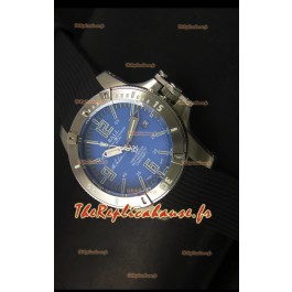 Ball Hydrocarbone Spacemaster automatique avec bracelet en caoutchouc sur cadran bleu - mouvement Citizen original 