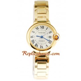 Ballon Blue De Cartier Yellow d' or Femmes Montre Replique