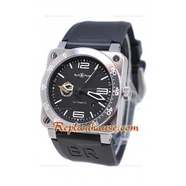 Bell and Ross BR 03 Type Aviation Brushed l'acier Montre Suisse