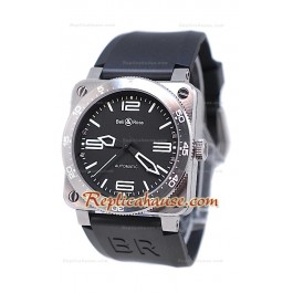 Bell and Ross BR 03 Type Aviation Brushed l'acier Montre Suisse