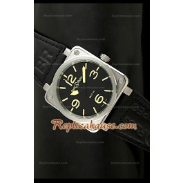 Bell and Ross BR01-94 Montre Réplique Suisse avec Cadran Noir 