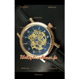 Montre Automatique Japonaise Breguet Classique avec Cadran Ajouré Doré - Chiffres des Heures Arabes