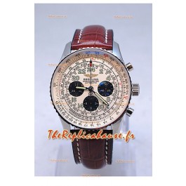 Breitling Navitimer Cosmonaute Reproduction Montre Suisse Boitier Acier
