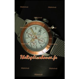 Montre chronographe suisse Superocean à lunette dorée 