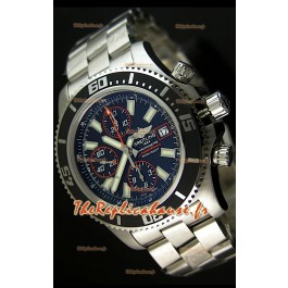 Breitling Superocean Abysse Reproduction Montre Chronographe Suisse - Reproduction Exacte 1:1 - Marqueurs Oranges 44MM