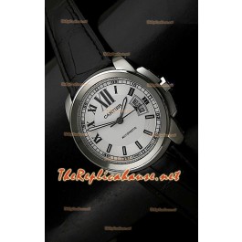 Calibre De Cartier Suisse Automatic Montre en Blanc Cadran