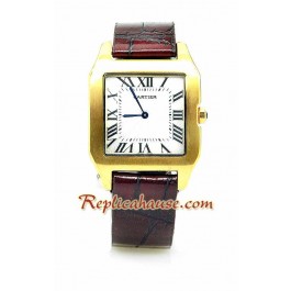 Cartier Dumont Leather Montre Replique