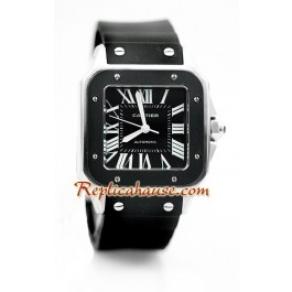 Cartier Santos 100 Rubber Strap Montre
