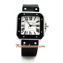 Cartier Santos 100 Rubber Strap Montre