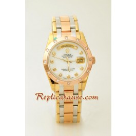 Rolex Replique Day Date Three Tone Montre