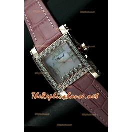 Chopard Happy Sport Femme Montre en Pink Or and Pink Sangle