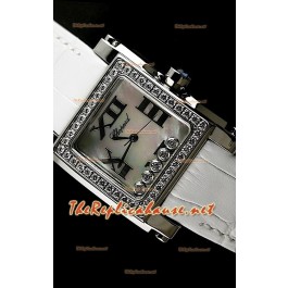 Chopard Happy Sport Femme Montre en Blanc Leather Sangle