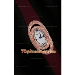 Chopard Xtravagza Rose Gold Femmes Montre avec bracelet Rouge