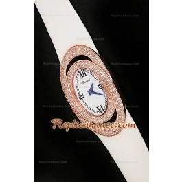 Chopard Xtravagza Rose Gold Femmes Montreavec Bracelet Blanc