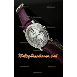 Chopard Happy Sport Femme Montre en Maroon Sangle
