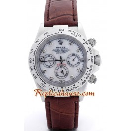 Rolex Replique Daytona Montre with Bracelet en Cuir