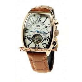 Franck Muller Conquistador Pink d' or Tourbillon Montre