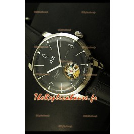Glashuette Tourbillon Reproduction Montre Japonaise avec Cadran Noir