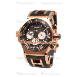 Hysek Abyss Explorer Geneve Rose d' or & Carbon Finish Montre Suisse Replique