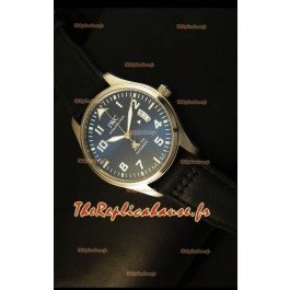 Montre suisse avec cadran bleu en acier inoxydable IWC Mark XVII