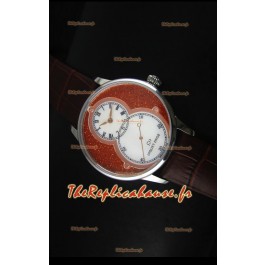 Montre Jaquet Droz Grande Seconde avec cadran rouge et boîtier en acier inoxydable