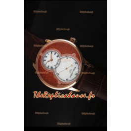 Montre Jaquet Droz Grande Seconde avec cadran rouge et boîtier en or rose 