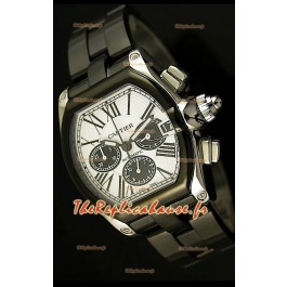 Cartier Roadster Chronograph XL Original avec revêtement DLC 1:1 Réplique de montre miroir