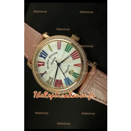 Montre japonaise Franck Muller Master of Complications Liberty sur bracelet rose