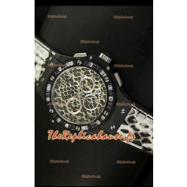 Montre Hublot Big Bang White Zebra Bang Édition boîtier noir en PVD