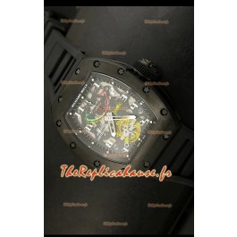 Réplique de montre suisse Richard Mille RM002 Power Reserve Tourbillon en PVD 