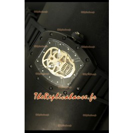 Réplique de montre suisse Richard Mille RM052 Skull Tourbillon dans boîtier en PVD