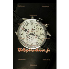 Réplique de montre Tag Heuer Carrera Calibre 36 Flyback avec cadran blanc - Mouvement Quartz