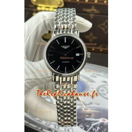 Montre Longines Présence Automatique Cadran Noir 39MM Super Clone