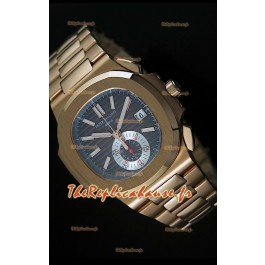 Montre suisse Patek Philippe Nautilus 5980 Chronograph or rose - Réplique miroir 1:1