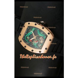 Réplique de montre suisse Richard Mille RM057 Tourbillon Jackie Chan en or rose