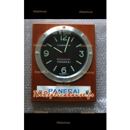 Horloge murale en tek Panerai PAM255 avec cadran blanc - Réplique miroir 1:1