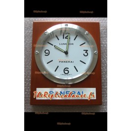 Horloge murale en tek Panerai PAM255 avec cadran noir - Réplique miroir 1:1