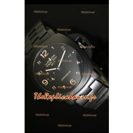 Montre en céramique Panerai Luminor GMT PAM441 Édition revêtement DLC