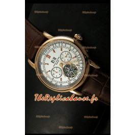 Patek Philippe Complications Tourbillon Reproduction Montre Japonaise en Or Rose