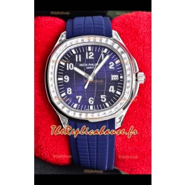 Montre Patek Philippe Aquanaut 5167 en acier inoxydable, cadran bleu, 38,5 mm